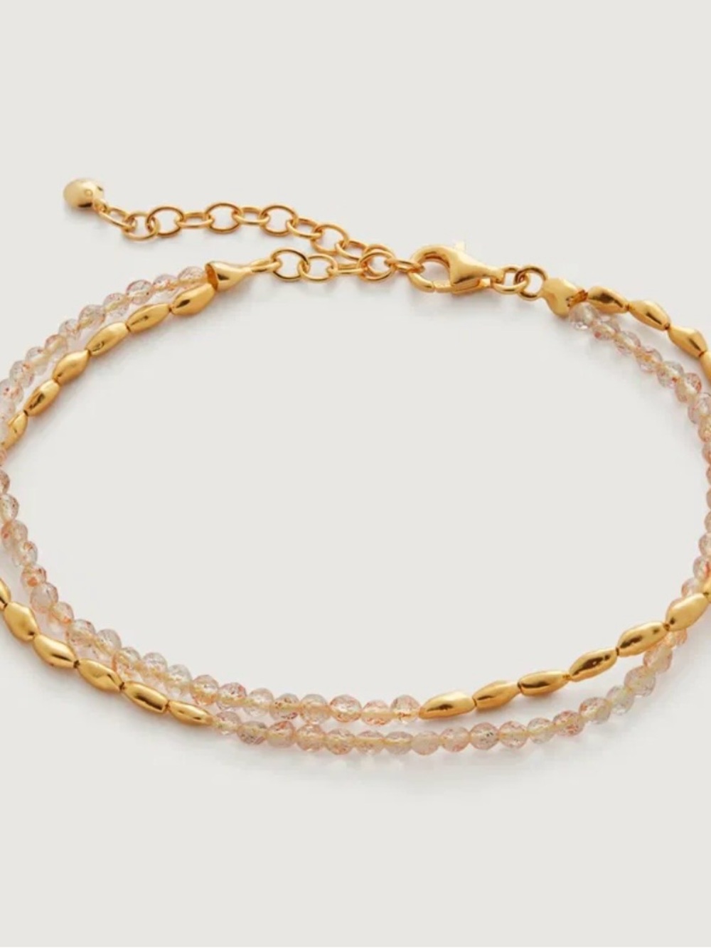 MONICA VINADER Mini Nugget Gemstone Beaded Bracelet Gold